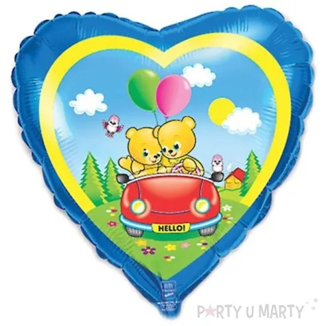 balon foliowy misie w samochodzie flexmetal 18 hrt