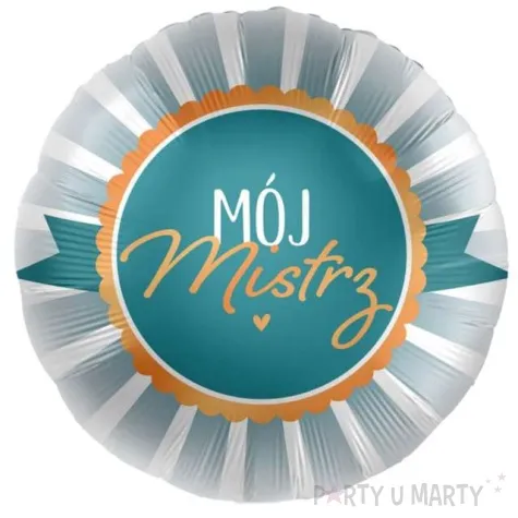 balon foliowy moj mistrz turkusowy amscan 17 rnd