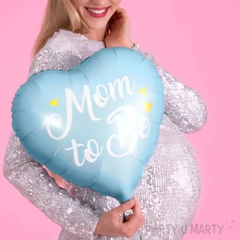 balon foliowy mom to be niebieski partydeco 14 hrt