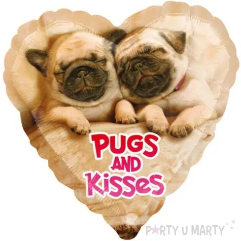 balon foliowy mopsy i buziaczki amscan 17 hrt