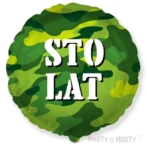 balon foliowy moro sto lat 18 rnd