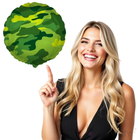 balon foliowy moro zielony flexmetal 18 rnd