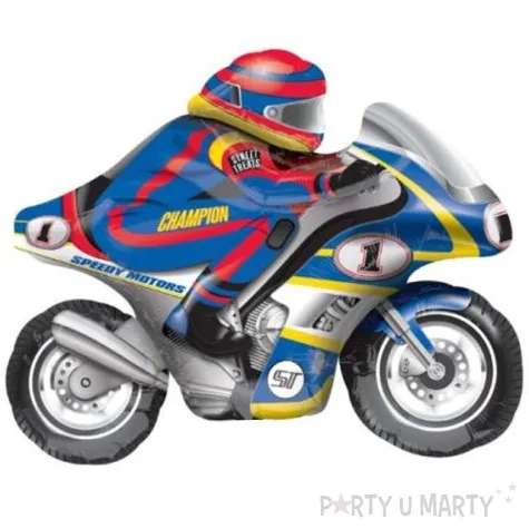 balon foliowy motor niebieski amscan 35 shp