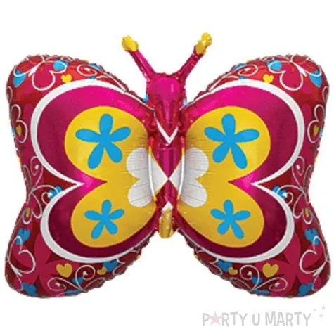 balon foliowy motyl deco czerwony flexmetal 35 shp