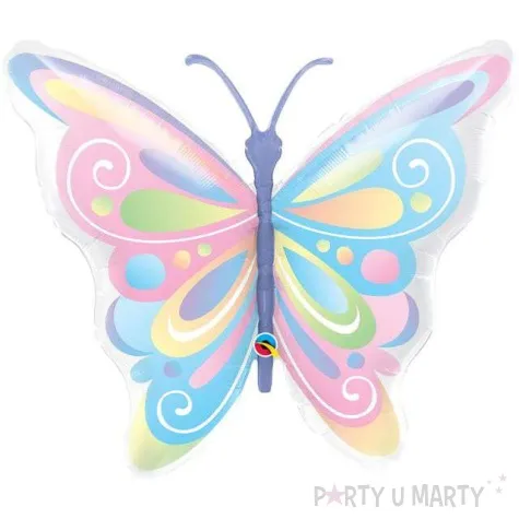 balon foliowy motyl kolorowy qualatex 40 shp