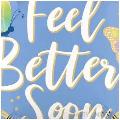 balon foliowy motyle feel better soon amscan 16 rnd