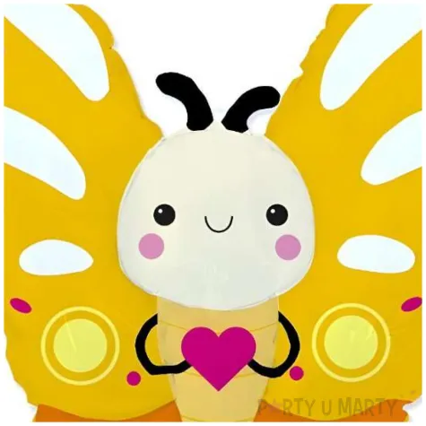 balon foliowy motylek zolty dekoracja na dzien wiosny urodziny 24 shp