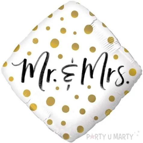 balon foliowy mr and mrs qualatex 18 sqr