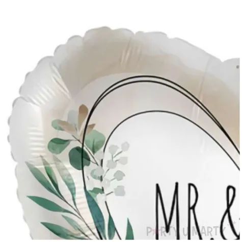 balon foliowy mr mrs bialy premioloon 18 hrt