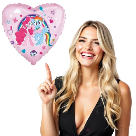 balon foliowy my little pony uscisk przyjazni rozowy flexmetal 18 hrt