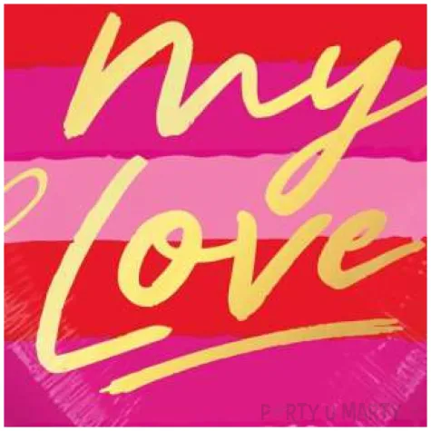 balon foliowy my love serce w pasy amscan 18 hrt