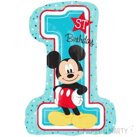 balon foliowy myszka mickey cyfra 1 amscan 28 shp
