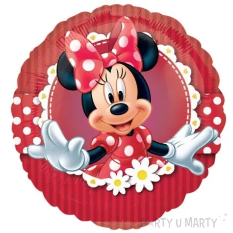 balon foliowy myszka minnie czerwony amscan 9 rnd