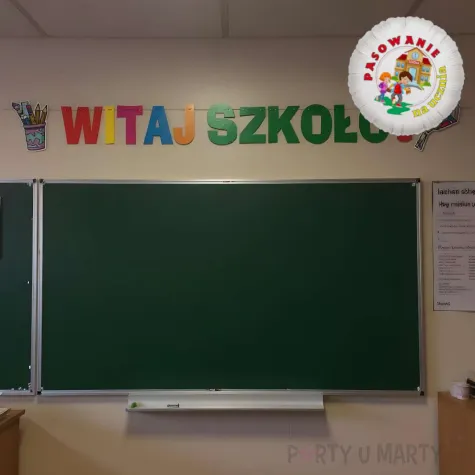 balon foliowy na rozpoczecie roku szkolnego pasowanie na ucznia szkola bialy 18 rnd