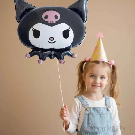balon foliowy na urodziny hello kitty kuromi czarny 24