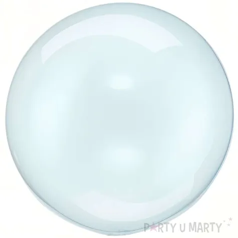 balon foliowy na urodziny wesele transparentna kula przezroczysta blekitna crystal 16 orb