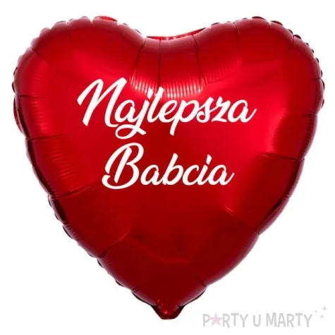 balon foliowy najlepsza babcia czerwony 18 hrt