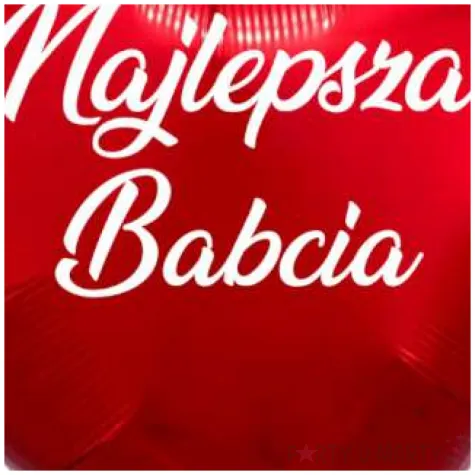 balon foliowy najlepsza babcia czerwony 18 hrt