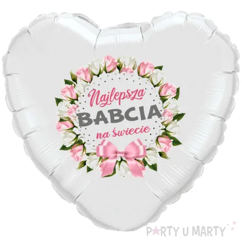 balon foliowy najlepsza bacia na swiecie bialy 18 hrt