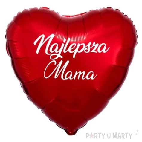 balon foliowy najlepsza mama czerwony 18 hrt