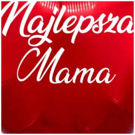 balon foliowy najlepsza mama czerwony 18 hrt