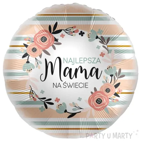 balon foliowy najlepsza mama na swiecie paski premioloon 17 rnd