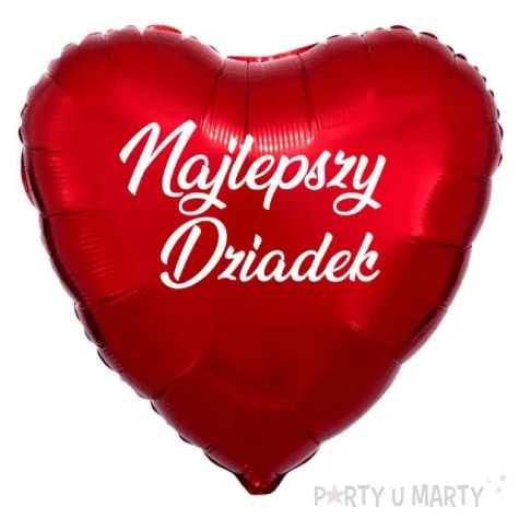 balon foliowy najlepszy dziadek czerwony 18 hrt