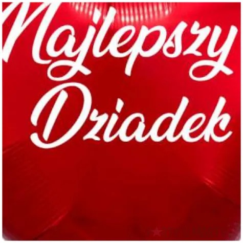 balon foliowy najlepszy dziadek czerwony 18 hrt
