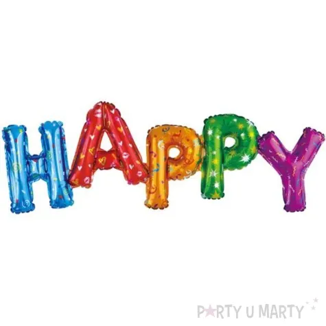 balon foliowy napis happy kolorowy godan 36 shp