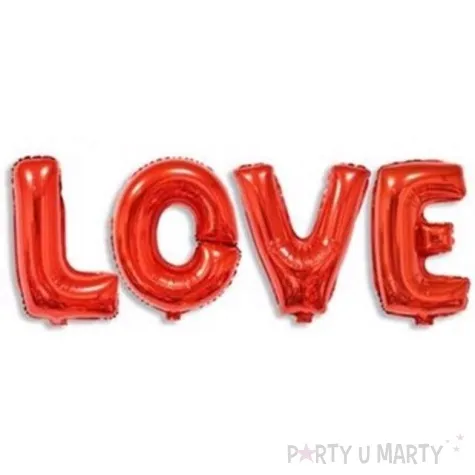 balon foliowy napis love 16 oem czerwony