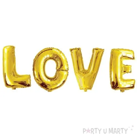 balon foliowy napis love 16 oem zloty