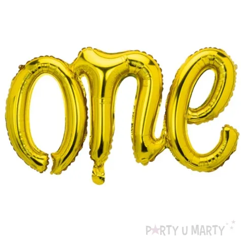 balon foliowy napis one zloty partydeco 26 shp