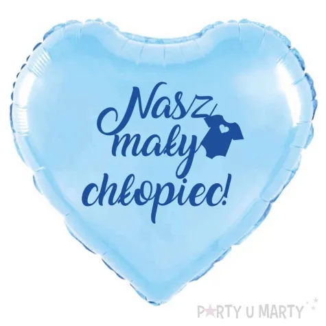 balon foliowy nasz maly chlopiec niebieski blekitny 18 hrt