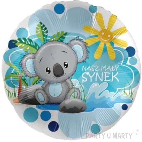 balon foliowy nasz maly synek niebieski amscan 17 rnd