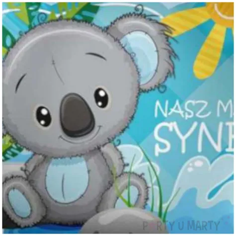 balon foliowy nasz maly synek niebieski premioloon 17 rnd