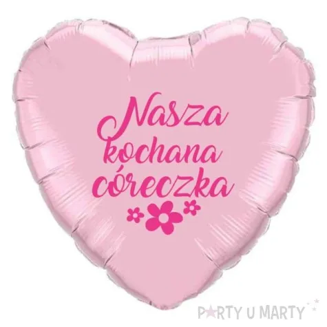 balon foliowy nasza kochana coreczka fuksja rozowy 18 hrt