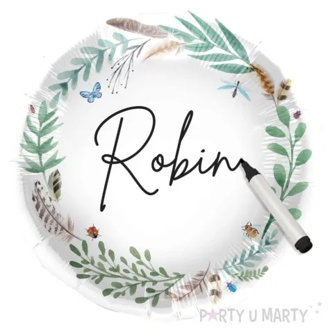 balon foliowy natura liscie galazki bialy folat 18 hrt