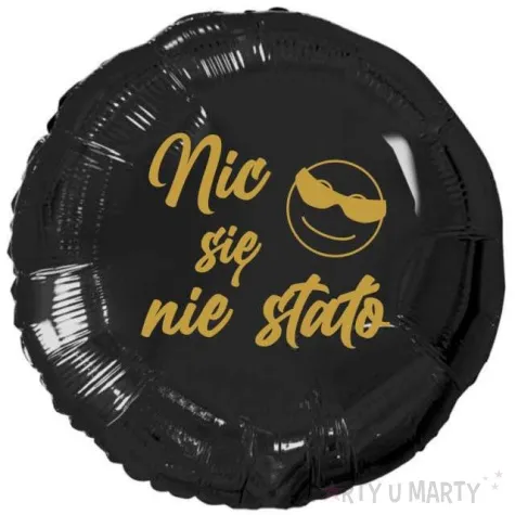 balon foliowy nic sie nie stalo czarny 18 rnd