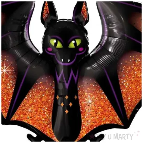 balon foliowy nietoperz gigant czarny qualatex 50 shp