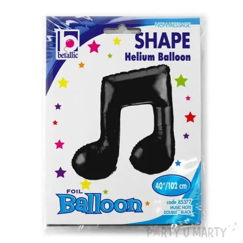 balon foliowy nuta podwojna czarny betallic 40 shp