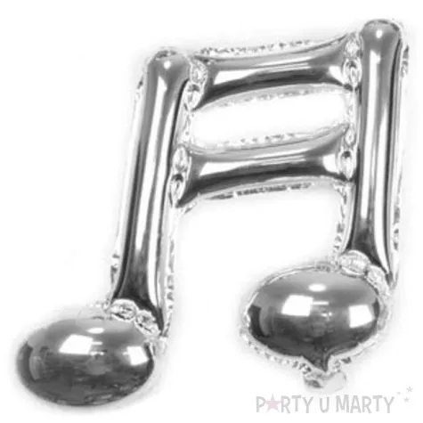 balon foliowy nuta podwojna srebrny 16 shp