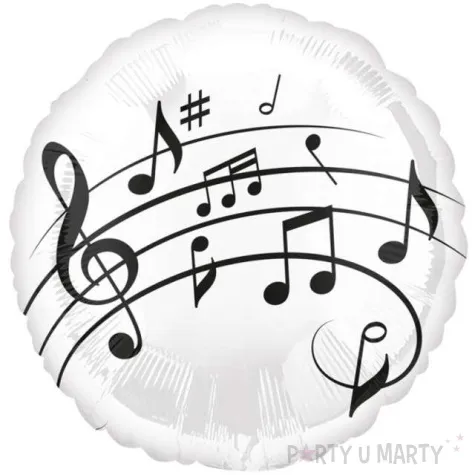 balon foliowy nutki bialy amscan 17 rnd