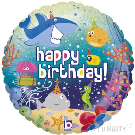 balon foliowy ocean happy birthday betallic 18 rnd