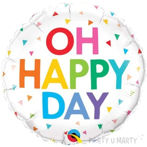 balon foliowy oh happy day qualatex 18 rnd