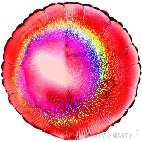 balon foliowy okrag holo czerwony grabo 18 rnd