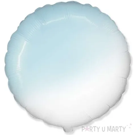 balon foliowy okragly bialo blekitny flexmetal 18 rnd