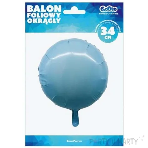balon foliowy okragly blekitny godan 18 rnd