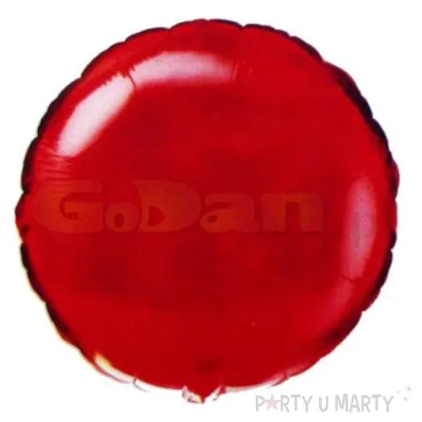 balon foliowy okragly czerwony flexmetal 18 rnd