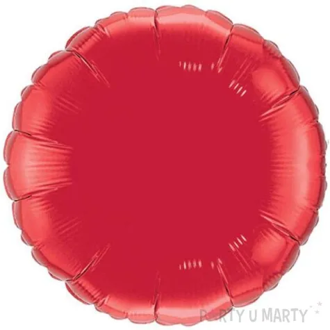 balon foliowy okragly czerwony unique 18 rnd