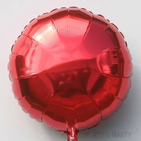 balon foliowy okragly czerwony unique 18 rnd